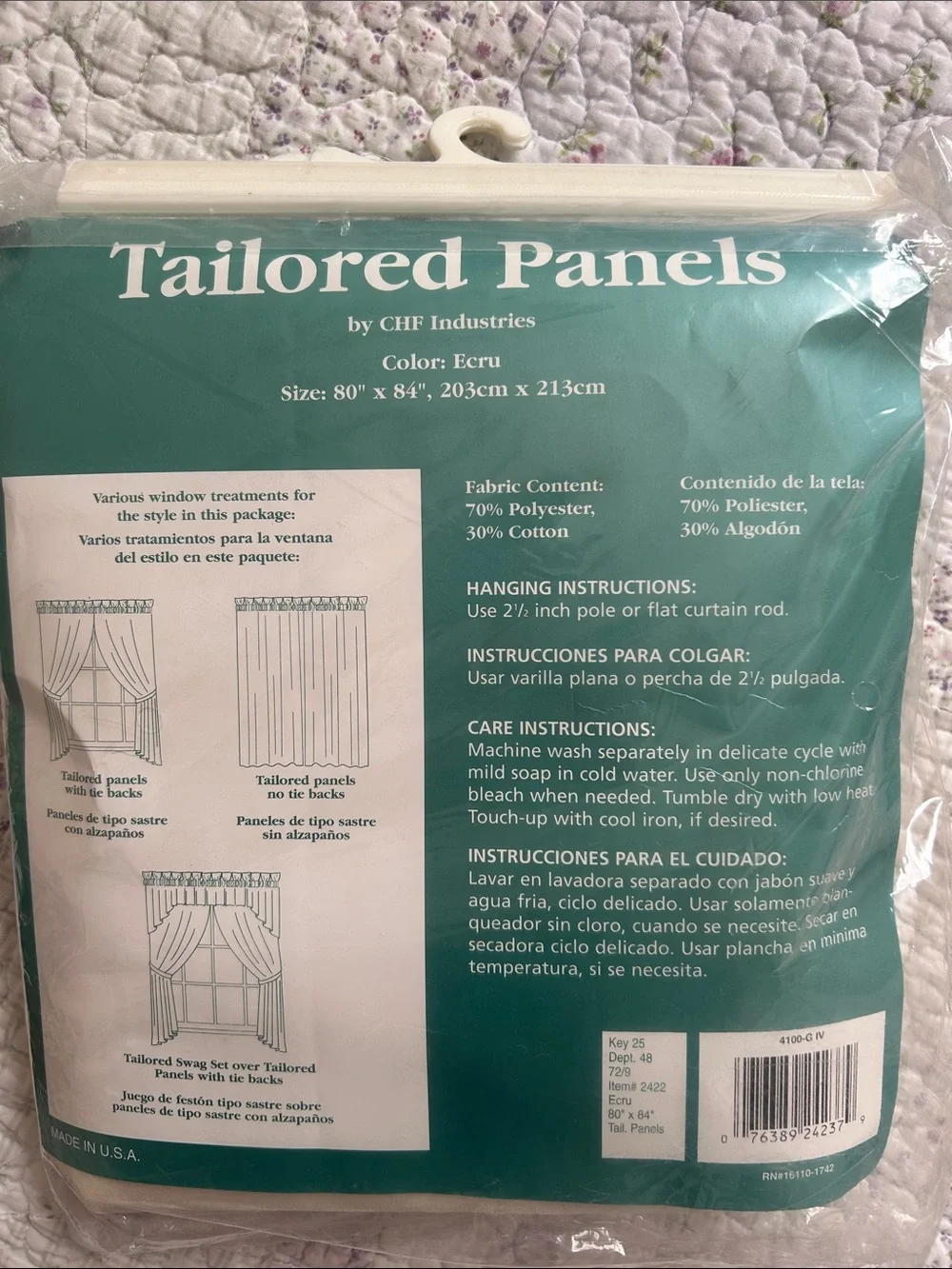 ✨ VINTAGE ASHLEY TAYLOR ECRU TAILORED CURTAIN PANELS — ONE PAIR | NIP